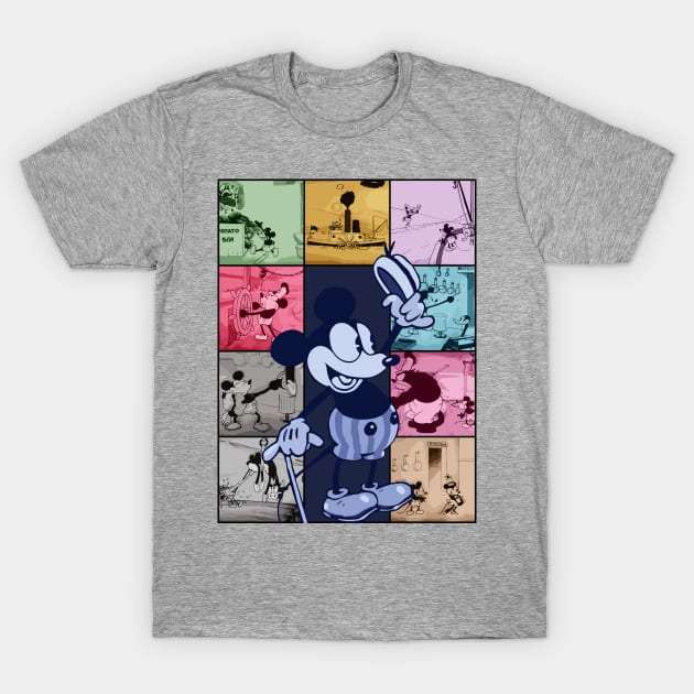 Steamboat Willie The Public Domain Eras Tour - 8 T-Shirt by Megadorim